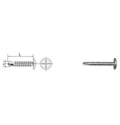 WKRĘT SAMOWIERTNY MONTAŻOWY 4.2*25MM RAL 9005               