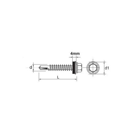 WKRĘT SAMOWIERTNY IMPAX Z EPDM 5MM RAL3011 5.538MM        