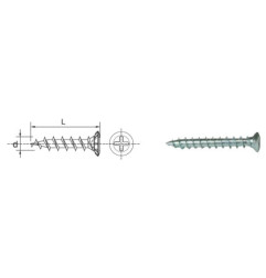 WKRĘT DO MONTAŻU OKUĆ ŁEB STOŻKOWY 4.0*30MM                 