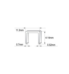 ZSZYWACZ TAPICERSKI 4-14MM ZSZYWKI 0.7M                     