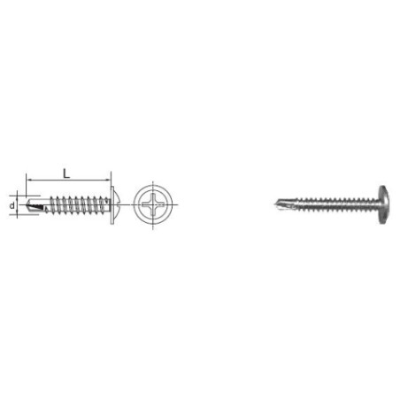 WKRĘT SAMOWIERTNY MONTAŻOWY 4.2*13MM RAL 8017               