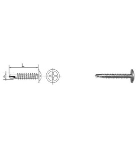 WKRĘT SAMOWIERTNY MONTAŻOWY 4.2*13MM RAL 8017               