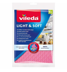 VILEDA ŚCIERKA UNIWERSALNA LIGHT&SOFT 6 SZT.                