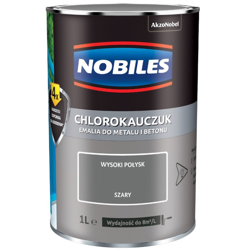 NOBILES EMALIA CHLOROKAUCZUKOWA SZARY JASNY RAL 7035 0.9L   