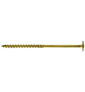 WKRĘT DO DREWNA Z KOŁNIERZEM NA TORX OCYNK ŻÓŁTY 8*140MM T40