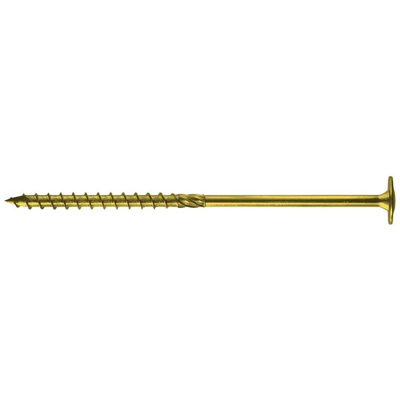 WKRĘT DO DREWNA Z KOŁNIERZEM NA TORX OCYNK ŻÓŁTY 8*220MM T40