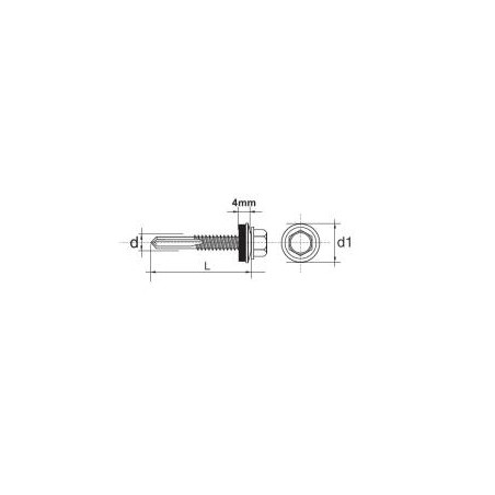 WKRĘT SAMOWIERTNY IMPAX Z EPDM 12MM RAL7024 5.532MM       