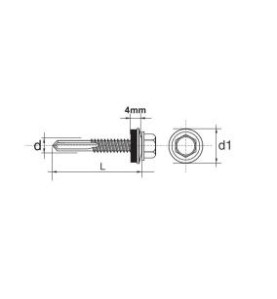 WKRĘT SAMOWIERTNY IMPAX Z EPDM 12MM RAL7024 5.532MM       