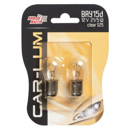 ŻARÓWKA BAY15D 12V 21/5W CLEAR (2PAK)                       