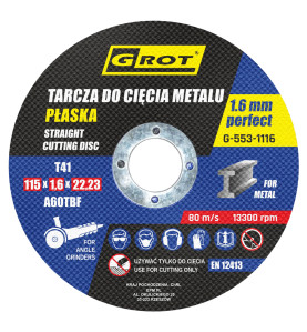 TARCZA PŁASKA T1A 115*1.6*22 KOMPLET 10 SZTUK               