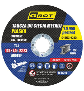 TARCZA PŁASKA T1A 125*1.0*22 KOMPLET 10 SZTUK               