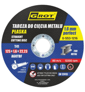 TARCZA PŁASKA T1A 125*1.6*22 KOMPLET 10 SZTUK               