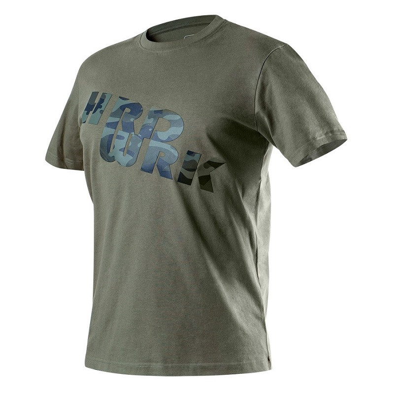 T-SHIRT ROBOCZY OLIWKOWY CAMO, ROZM.S                       