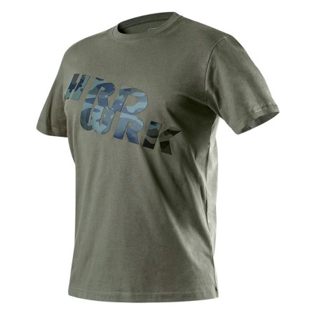 T-SHIRT ROBOCZY OLIWKOWY CAMO, ROZM.M                       