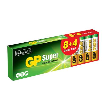 BATERIA SUPER ALKALINE AA LR6 1.5V 12 SZTUK                 