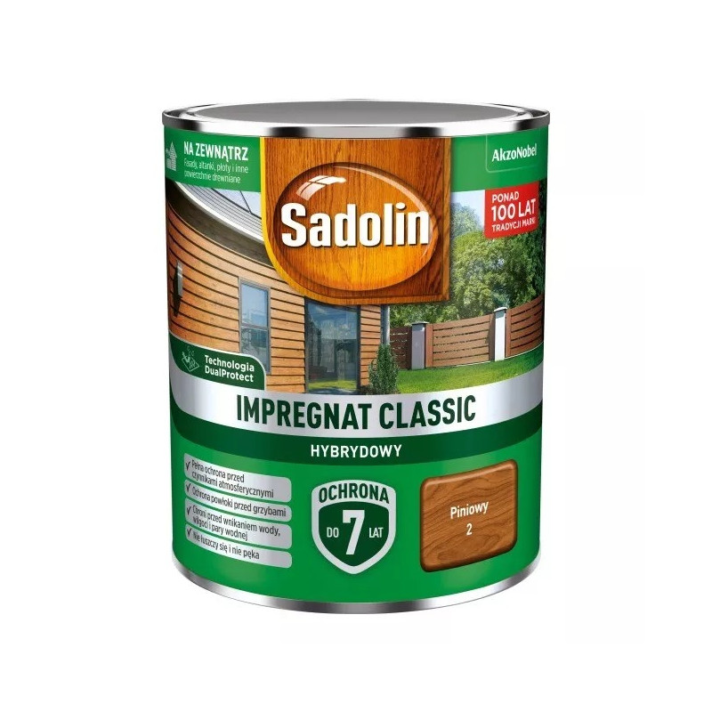 SADOLIN IMPREGNAT CLASSIC HYBRYDOWY 7 LAT PINIOWY 2.5       