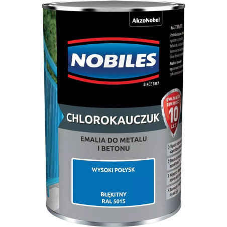 NOBILES EMALIA CHLOROKAUCZUKOWA NIEBIESKI BŁĘ RAL 5015 0.9L 