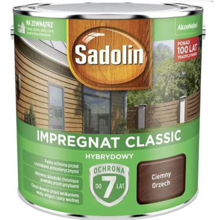 SADOLIN IMPREGNAT CLASSIC HYBRYDOW 7 LAT ORZECH CIEMNY 0.75L