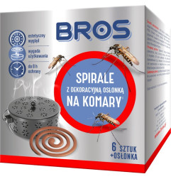 SPIRALE NA KOMARY Z DEKORACYJNĄ OSŁONĄ 6SZTU.               