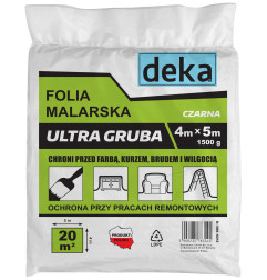 FOLIA MALARSKA ULTRA GRUBA CZARNA 4*5M 1500G                