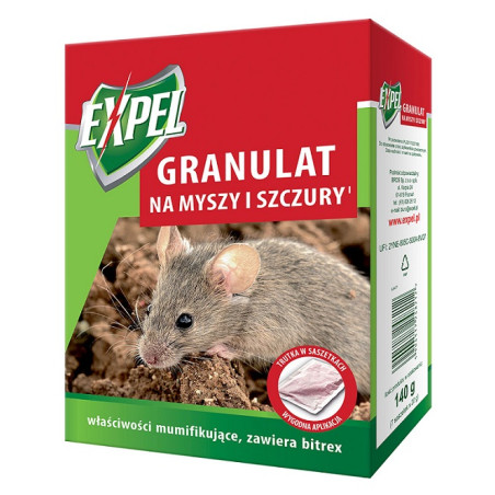 GRANULAT NA MYSZY I SZCZURY 140G EXPEL                      