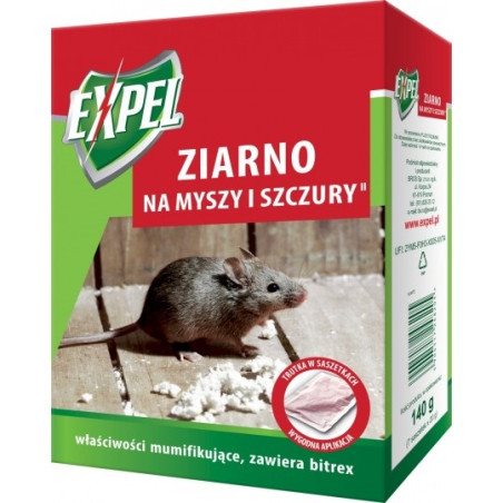 ZIARNO NA MYSZY I SZCZURY 140G EXPEL                        