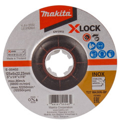 TARCZA SZLIFIERSKA DO METALU 125*6*22MM X-LOCK WA36N        