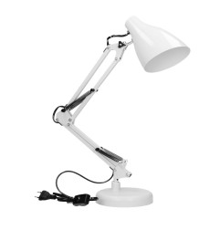 LAMPA BIURKOWA DIAN 60W E27 STAL, BIAŁA                     