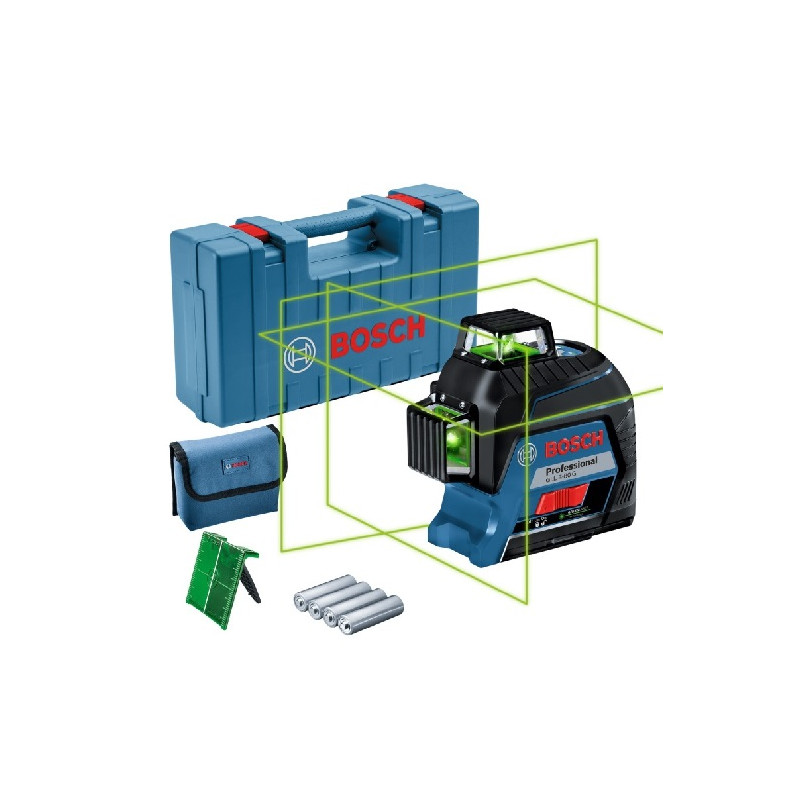 LASER KRZYŻOWY GLL 3-80 G SET ZIELONY + LBOXX               