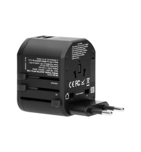 ADAPTER PODRÓŻNY 100-240V 8A 2XUSB 5V 2,4A INTELIGENTNA     