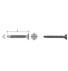 WKRĘT SAMOWIERTNY Z ŁBEM KIELICHOWYM FOSFATYZOWANY 3.5*45MM 