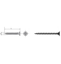 WKRĘT GIPS DREWNO FOSFATYZOWANY 4.2*70MM                    