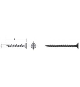 WKRĘT GIPS DREWNO FOSFATYZOWANY 3.5*25MM                    