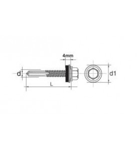 WKRĘT SAMOWIERTNY IMPAX Z EPDM 12MM RAL8017 5.532MM       