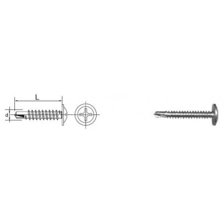 WKRĘT SAMOWIERTNY ŁEB PODKŁADKOWY WHD 4.2*19MM              