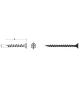 WKRĘT GIPS DREWNO FOSFATYZOWANY 3.5*45MM                    