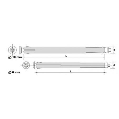 ŁĄCZNIK DO MOCOWANIA OŚCIEŻNIC 10*72MM                      