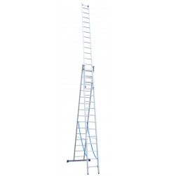 DRABINA ALUMINIOWA 3-ELEMENTOWA 1110CM 15+15+15 SZCZEBLI    