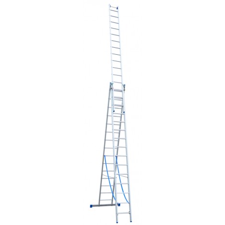 DRABINA ALUMINIOWA 3-ELEMENTOWA 1110CM 15+15+15 SZCZEBLI    