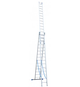 DRABINA ALUMINIOWA 3-ELEMENTOWA 1110CM 15+15+15 SZCZEBLI    