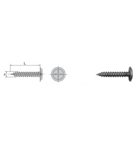 WKRĘT Z ŁBEM PODKŁADKOWYM FOSFATYZOWANY 4.2*19MM            