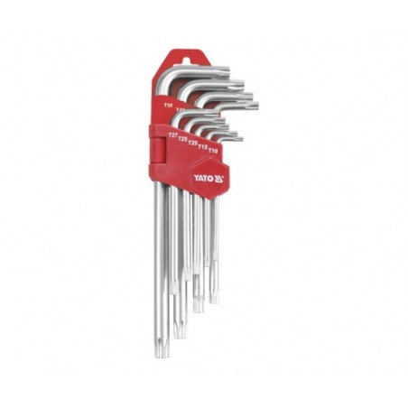 KLUCZE TORX T10-T50 DŁUGIE ZESTAW 9-CZĘŚCIOWY               