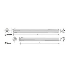 ŁĄCZNIK DO MOCOWANIA OŚCIEŻNIC 8.0*172MM                    