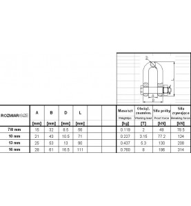 SZEKLA ŁAŃCUCHOWA GM049-G8 13MM OBCIĄŻENIE 5.3T             