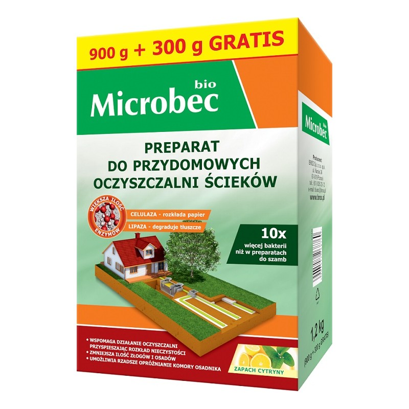 AKTYWATOR DO OCZYSZCZALNI  - MICROBEC BIO 900G+300GRATIS    