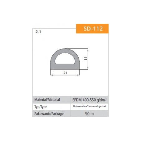 USZCZELKA SAMOPRZYLEPNA CZARNA SD-112-0 21*15MM  MB         