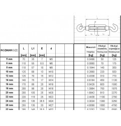 ŚRUBA RZYMSKA  HAK+HAK 6*110MM                              