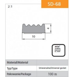 USZCZELKA SAMOPRZYLEPNA CZARNA D-68/4-0 10*4MM              