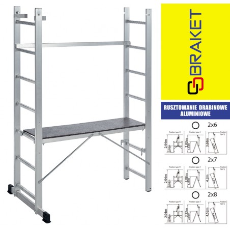 RUSZTOWANIE ALUMINIOWE DRABINOWE ECO 2X8                    