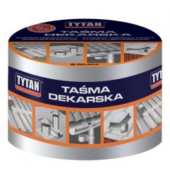 TAŚMA USZCZELNIAJĄCA DEKARSKA 10CM*10MB SREBRNA/ALUMINIOWA  